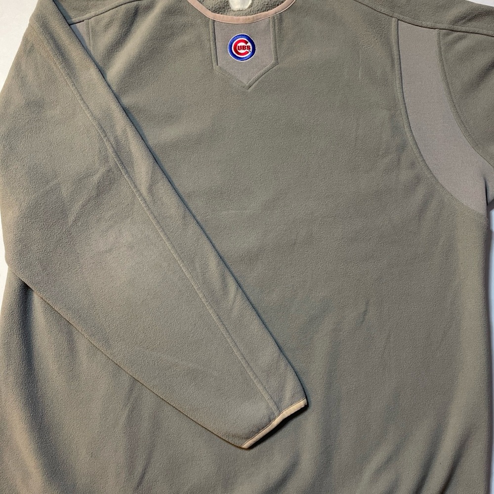 Vintage 90s Majestic Chicago Cubs Therma Base Fleece Sweatshirt Gray Size XL
